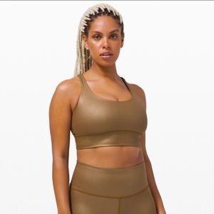 Lululemon Special Edition Foil Gold Sports Bra